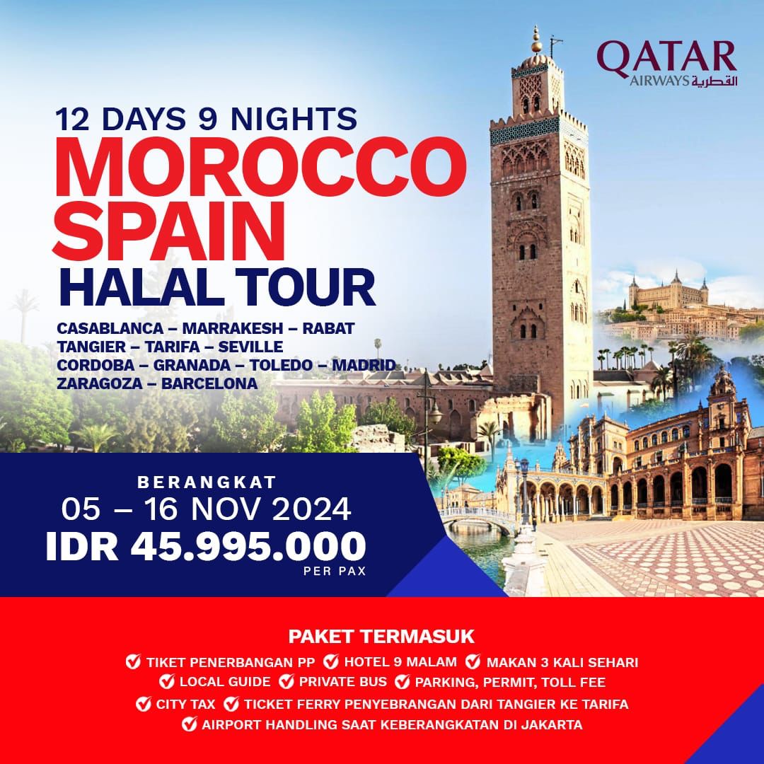 Paket tour maroko spanyol